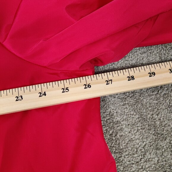 Liz Claiborne Women's Coat Size 2X Red Hooded Raincoat Zipper Snap Hooks Outdoor - Picture 6 of 8